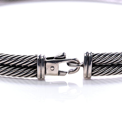David Yurman Sterling Silver 14K Yellow Gold Double X Station Necklace 3 of 5