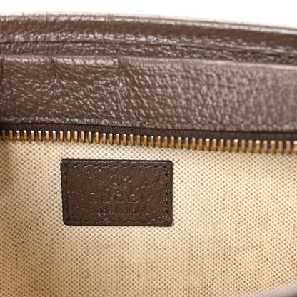 Gucci Monogram Jumbo GG Textured Dollar Calfskin Web Mini Crossbody Bag Camel Ebony New Acero 7 of 11