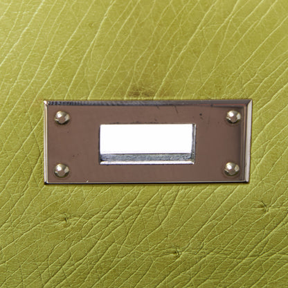 Hermes Ostrich Kelly Sellier 32 Vert Anis 25 of 34