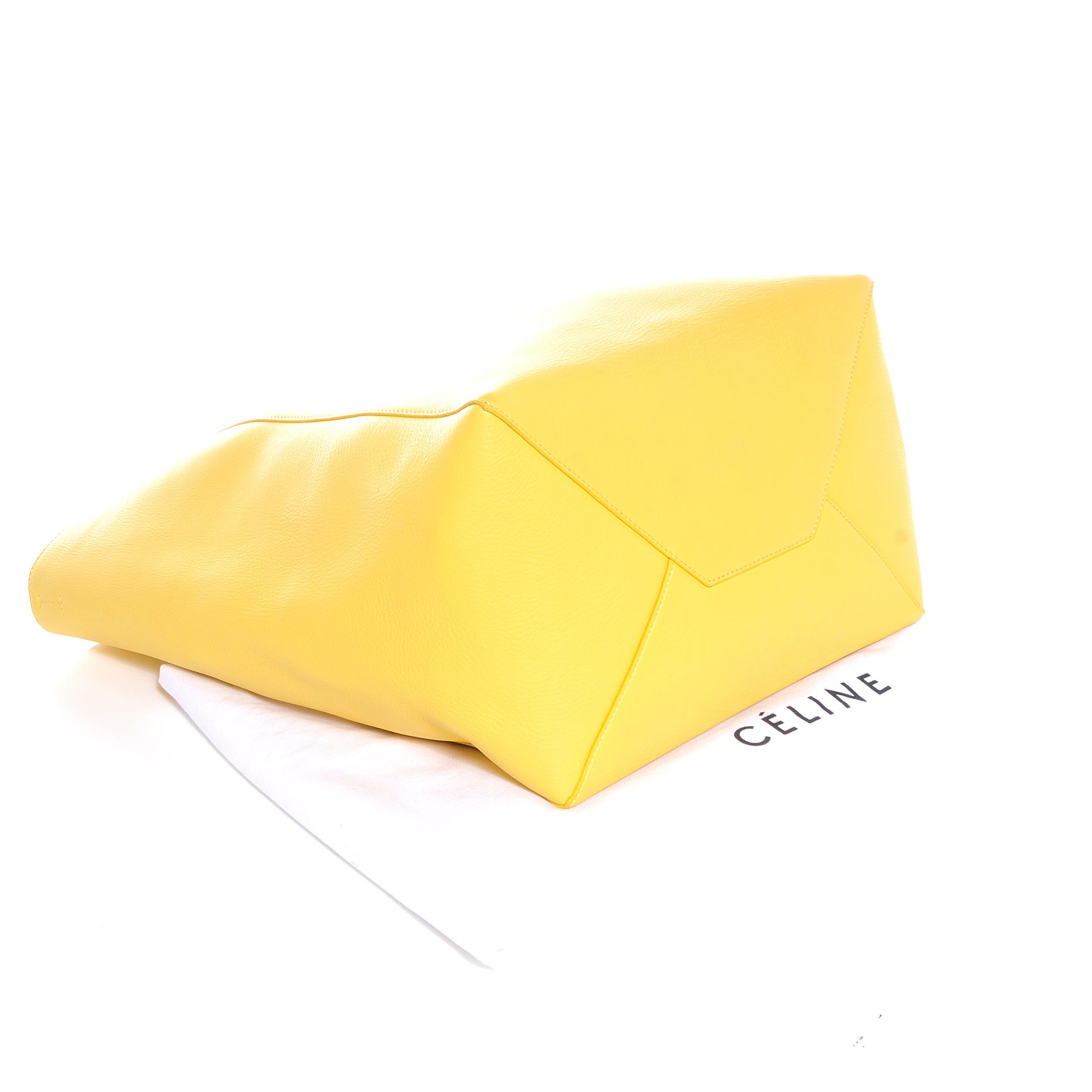 Celine Calfskin Medium Horizontal Cabas Phantom Sun Yellow 4 of 8
