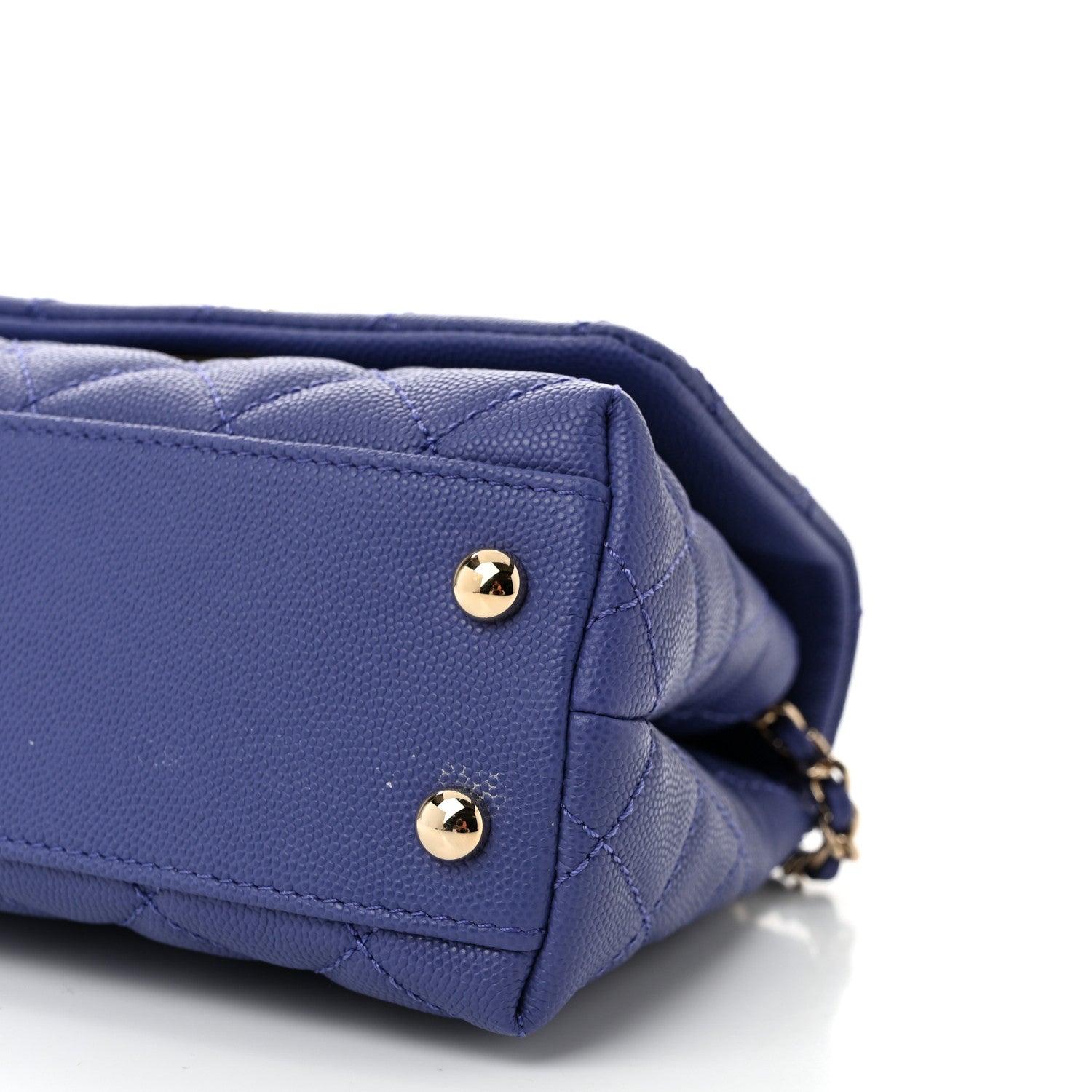 Chanel Caviar Quilted Extra Mini Coco Handle Flap Purple 10 of 11