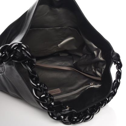 Chanel Calfskin Modern Chain Rhodoid Hobo Black 5 of 7