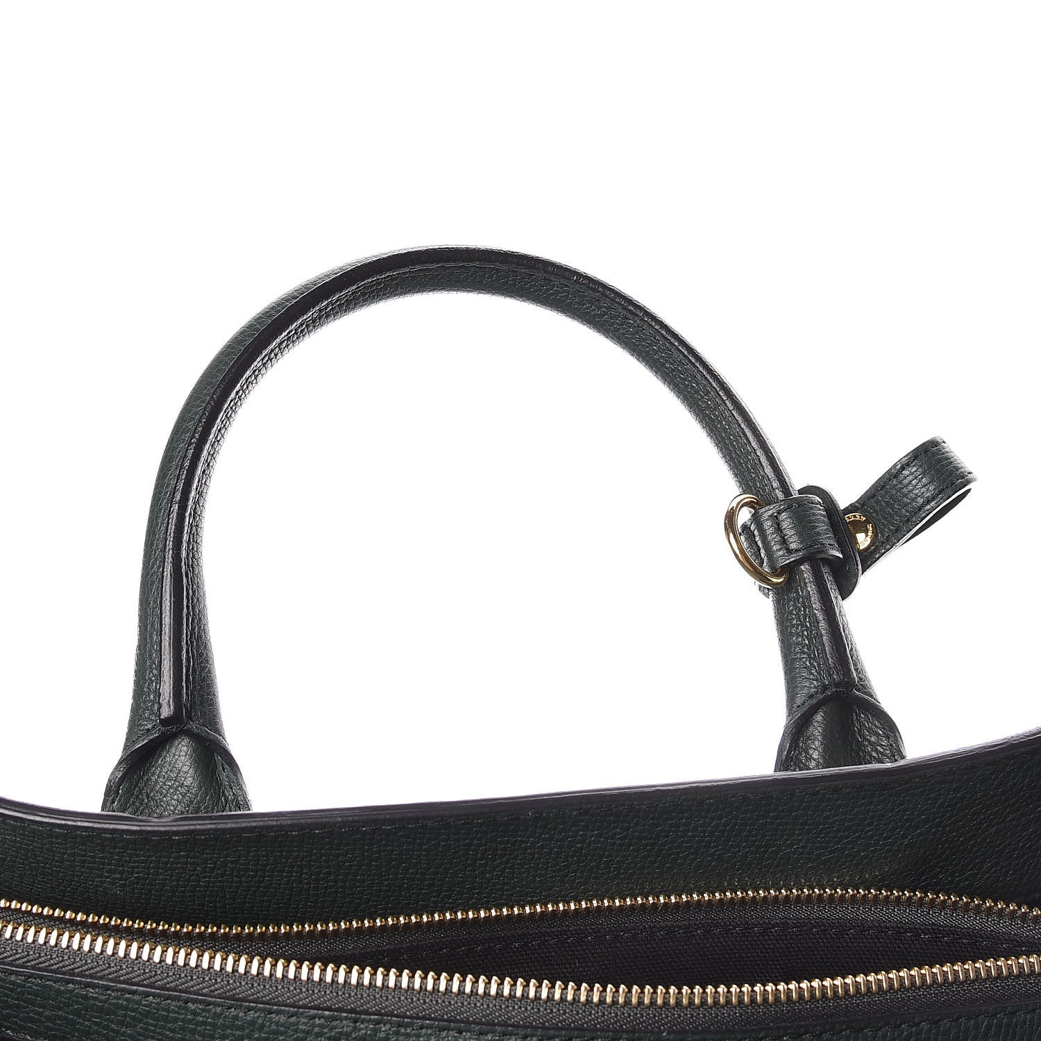 Burberry Grainy Calfskin House Check Large Banner Tote Dark Bottle Green 13 of 13
