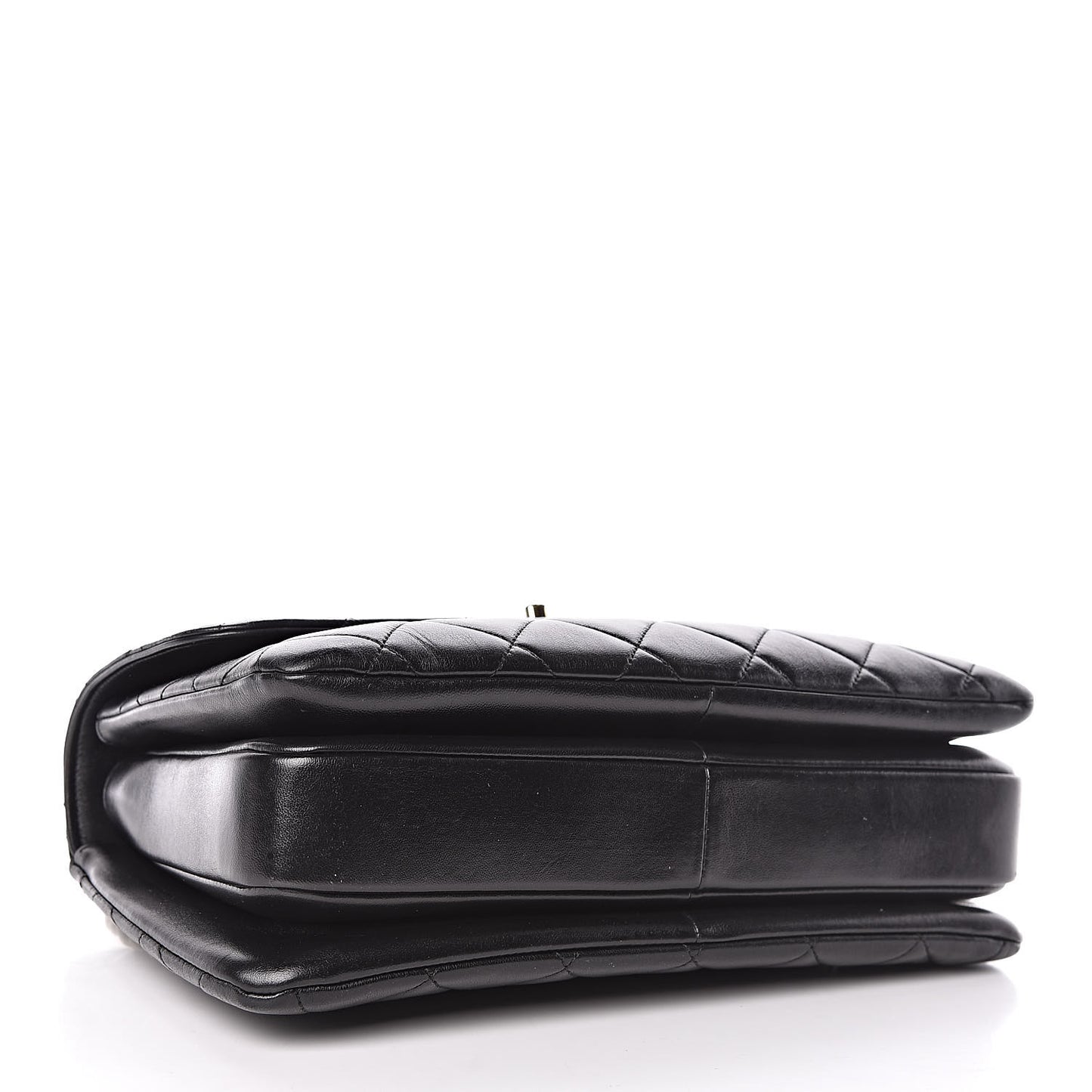 Lambskin Quilted Medium Trendy CC Flap Dual Handle Bag Black