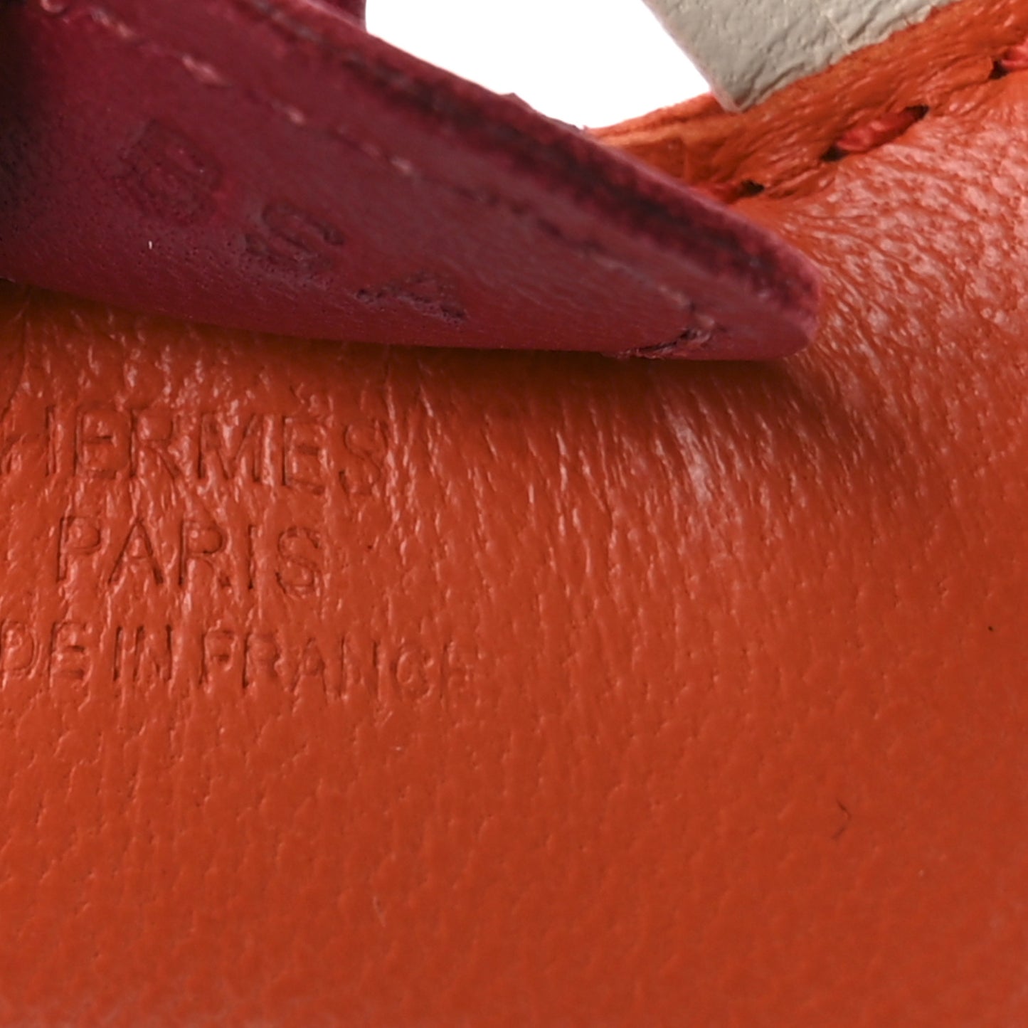 Milo Lambskin Grigri Rodeo Horse Bag Charm PM Orange Poppy Craie Cornaline