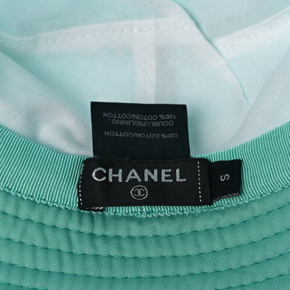 Chanel Cotton CC Cloche Bucket Hat S Turquoise Fuchsia 7 of 8