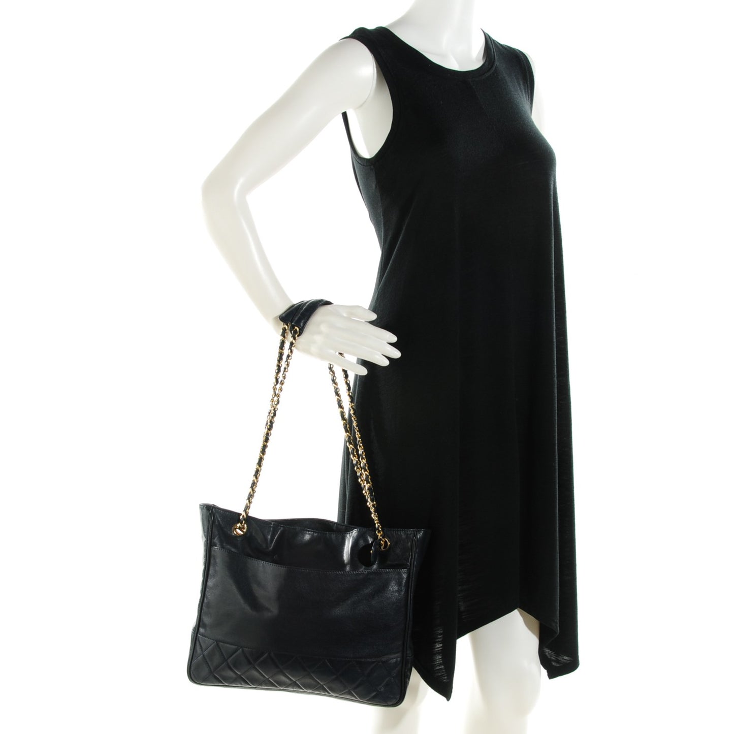 Lambskin Shoulder Bag Navy