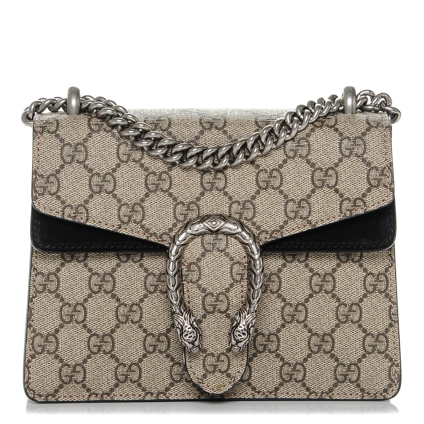 GG Supreme Monogram Mini Dionysus Shoulder Bag Black