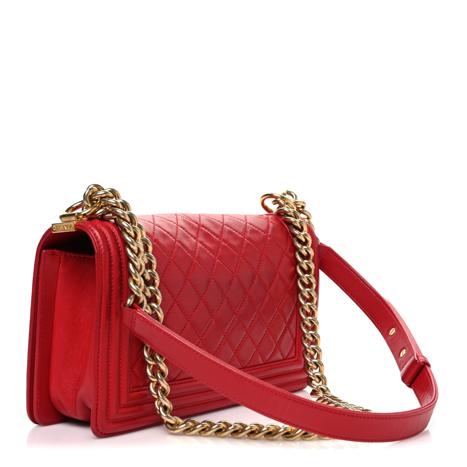 Chanel Lambskin Quilted Medium Boy Flap Red 3 of 10