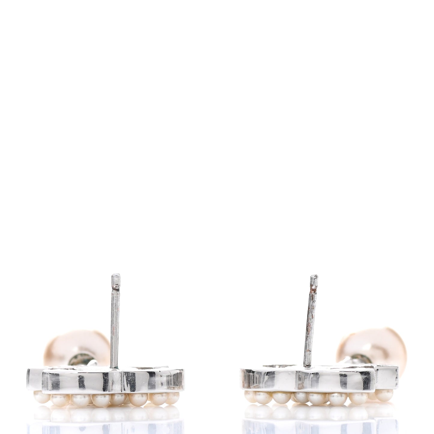 Pearl CC Drop Earrings Gold
