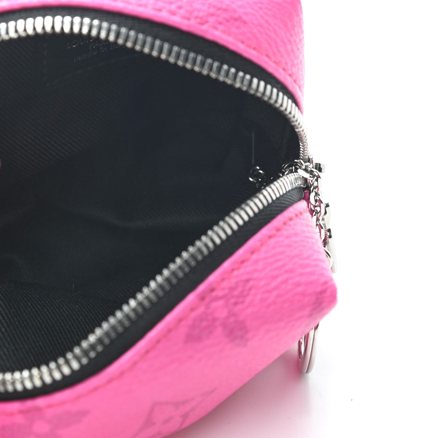 Louis Vuitton Taigarama Box Pouch Bag Charm Key Ring Fuchsia 4 of 6