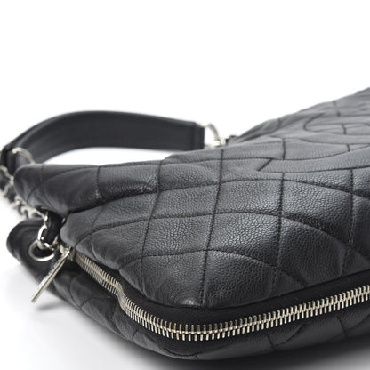 Chanel Caviar Quilted Expandable Zip Shoulder Bag Black 9 of 16