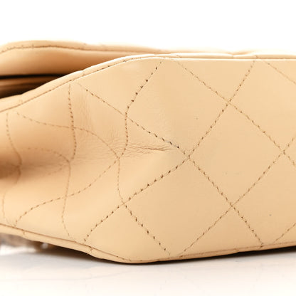Chanel Lambskin Quilted Medium Double Flap Beige 9 of 11