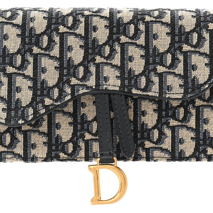 Christian Dior Oblique Saddle Belt Bag Blue 8 of 12