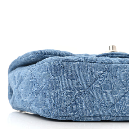 Chanel Denim Quilted Camellia Sweetheart Mini Flap Blue 8 of 10