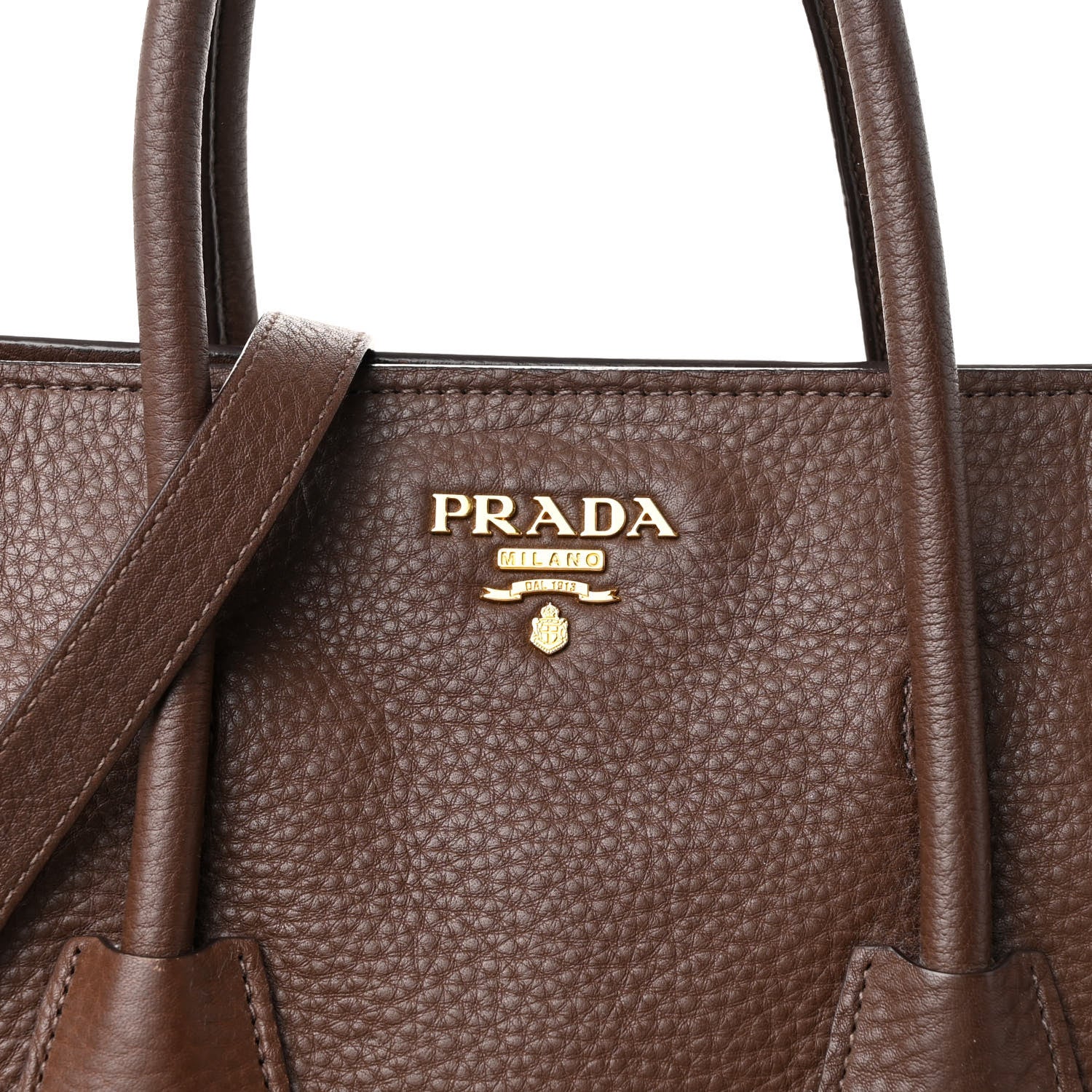 Prada Vitello Daino Shopping Tote Bruciato 8 of 11