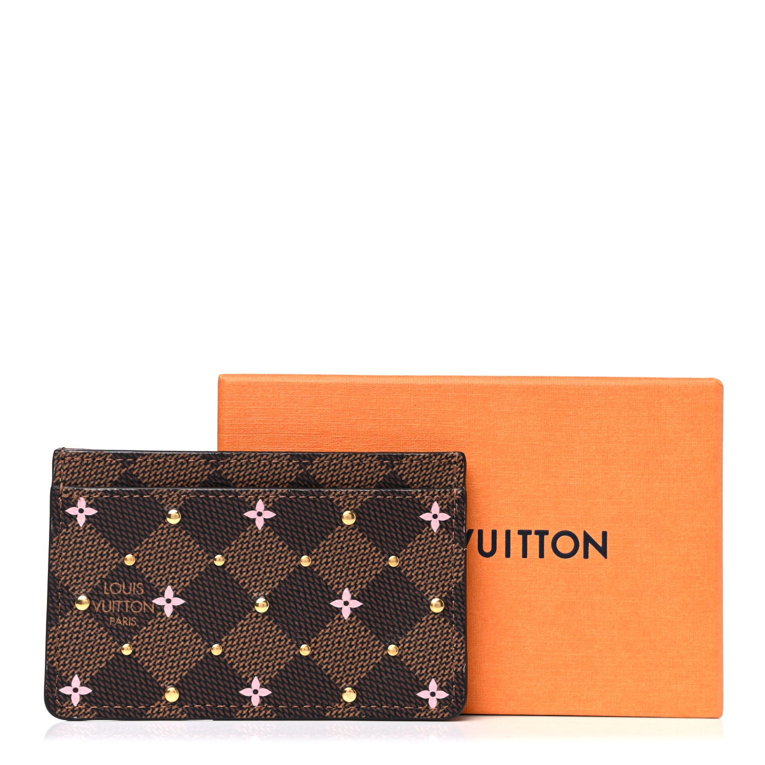 Louis Vuitton Damier Ebene Studded Card Holder 7 of 7