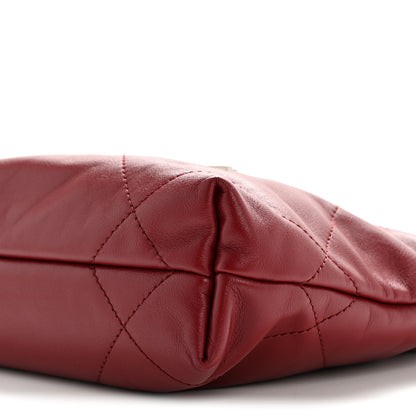 Chanel Shiny Calfskin Quilted Mini Chanel 22 Red 10 of 11