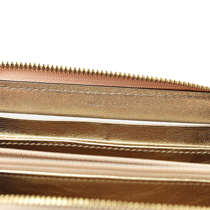Burberry Metallic Haymarket Check Zip Wallet Gold 7 of 10