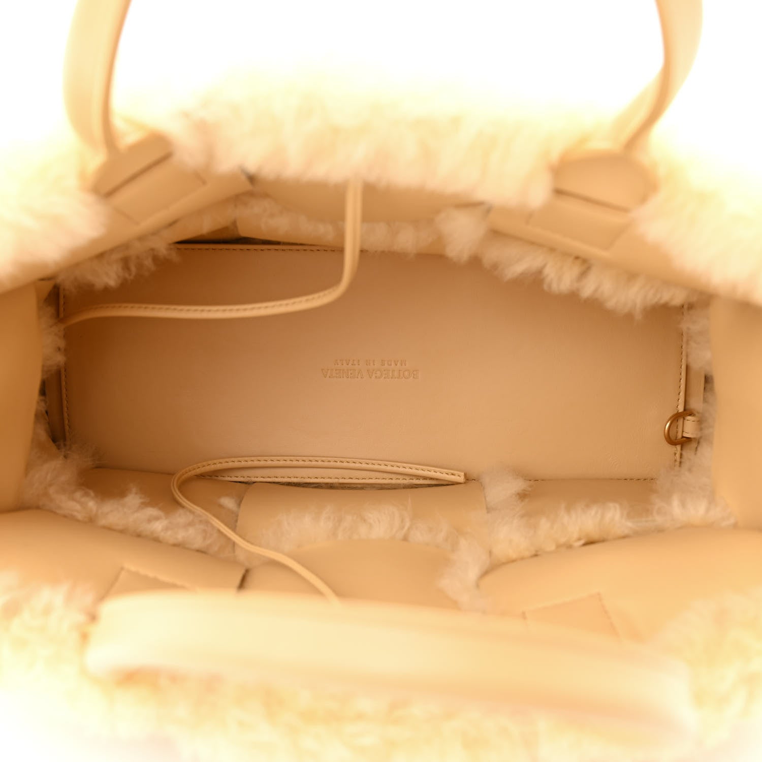 Bottega Veneta Shearling Small Intrecciato Arco Tote Teddy 6 of 10