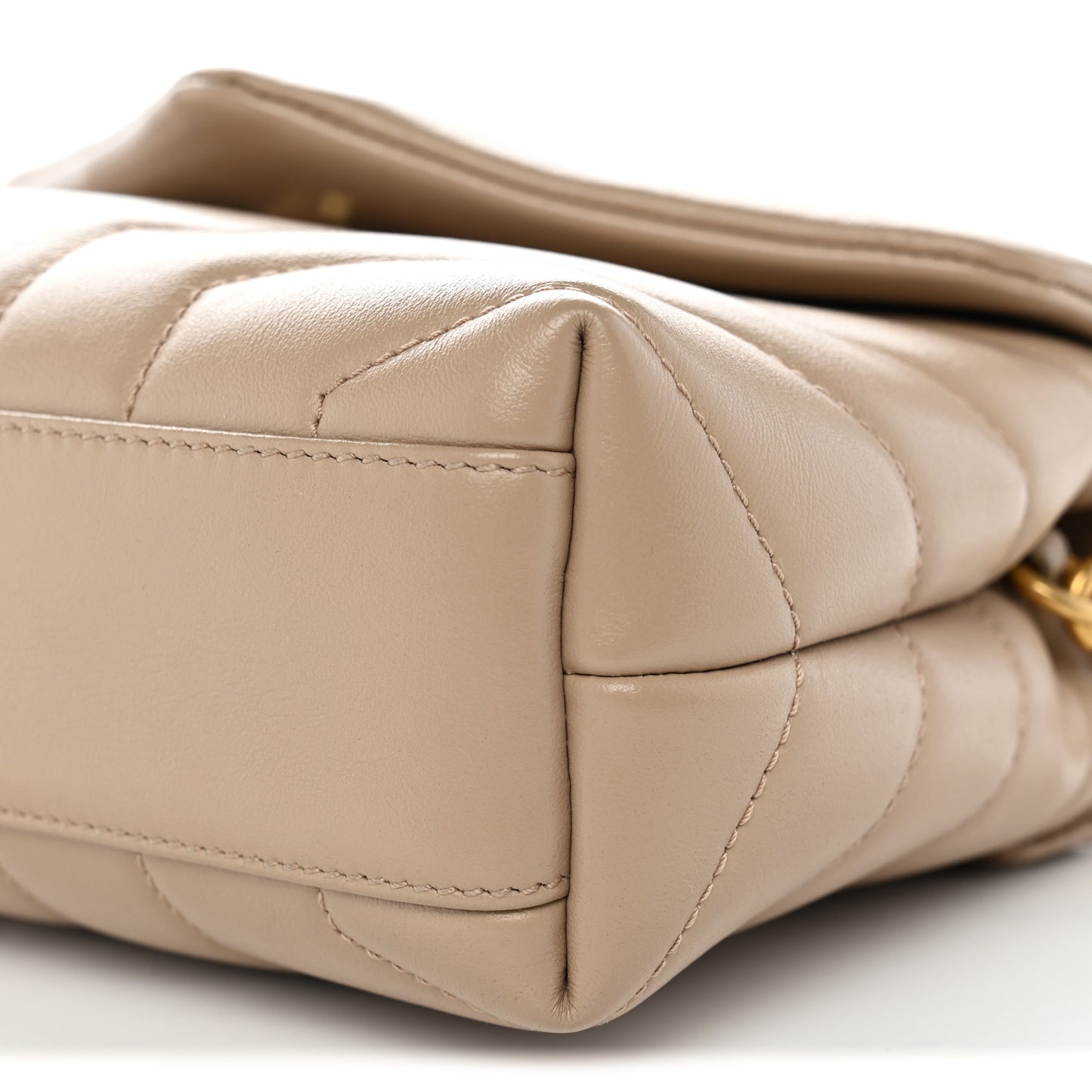 Calfskin Y Quilted Monogram Toy Loulou Crossbody Bag Dark Beige