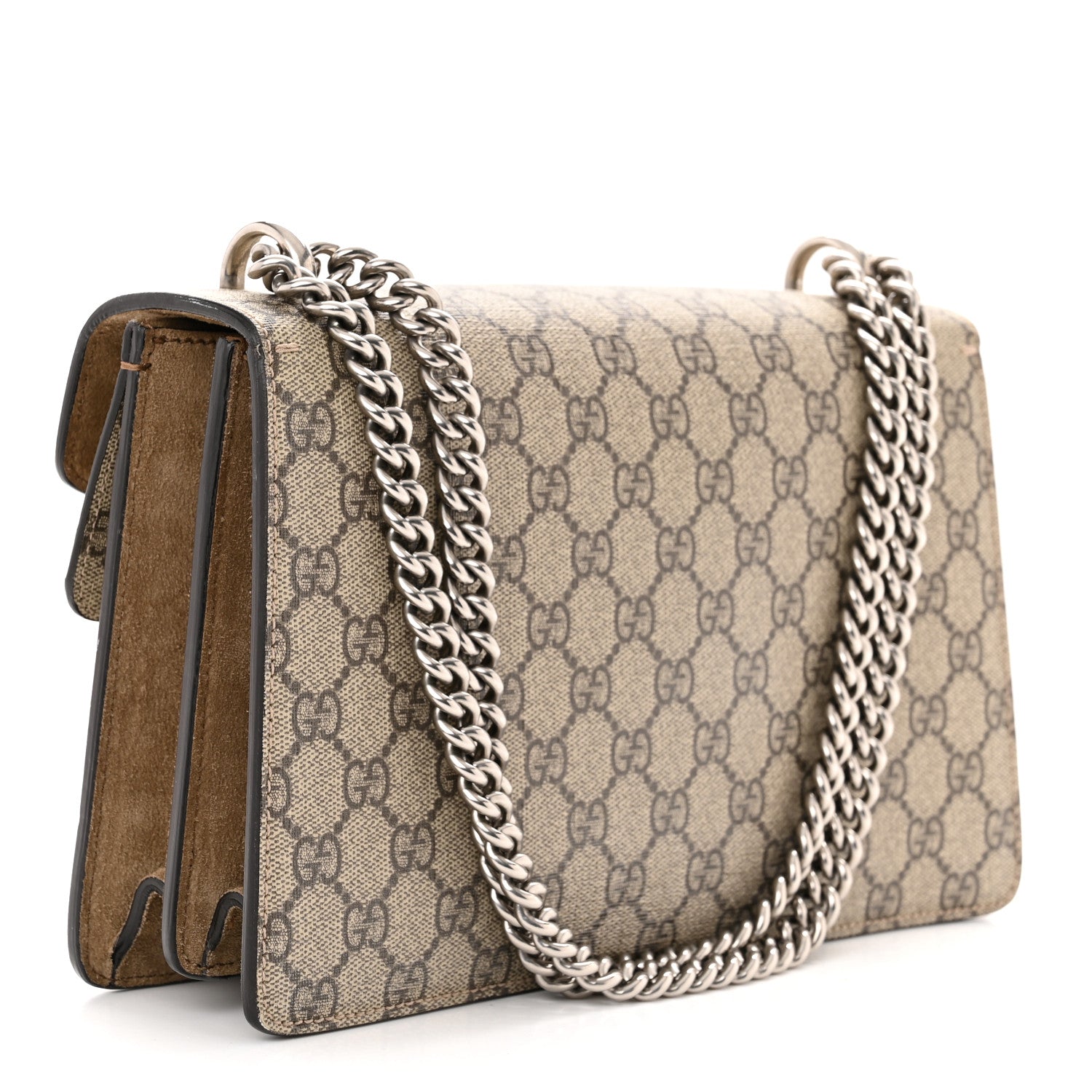 Gucci GG Supreme Monogram Small Dionysus Shoulder Bag Taupe 3 of 12