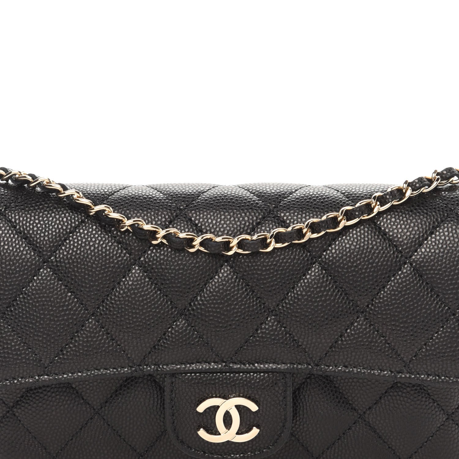 Chanel Caviar Quilted Glasses Case With Chain Black 11 of 12