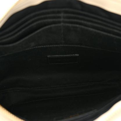 Saint Laurent Calfskin Matelasse Monogram Cassandre Tablet Pouch Crema Soft 5 of 10