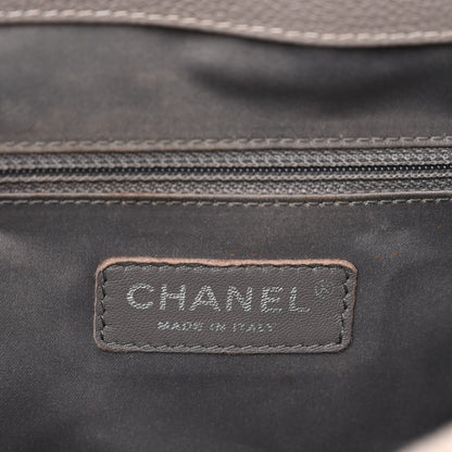 Chanel Caviar Quilted XL Grand Shopping Tote GST Light Grey 6 of 12