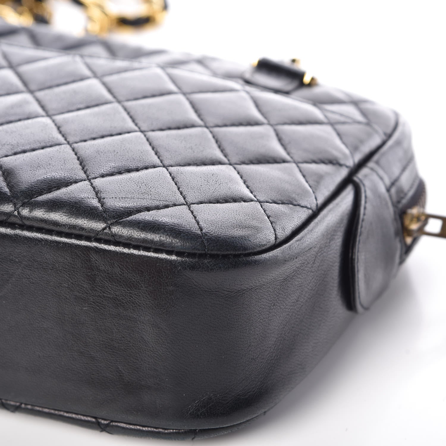 Chanel Lambskin Quilted Camera Case Black 11 of 11