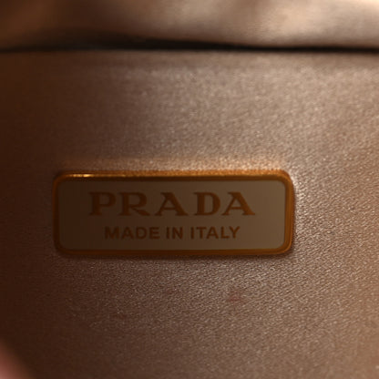 Prada Satin Crystal Cleo Adjustable Strap Shoulder Bag Platino 6 of 10