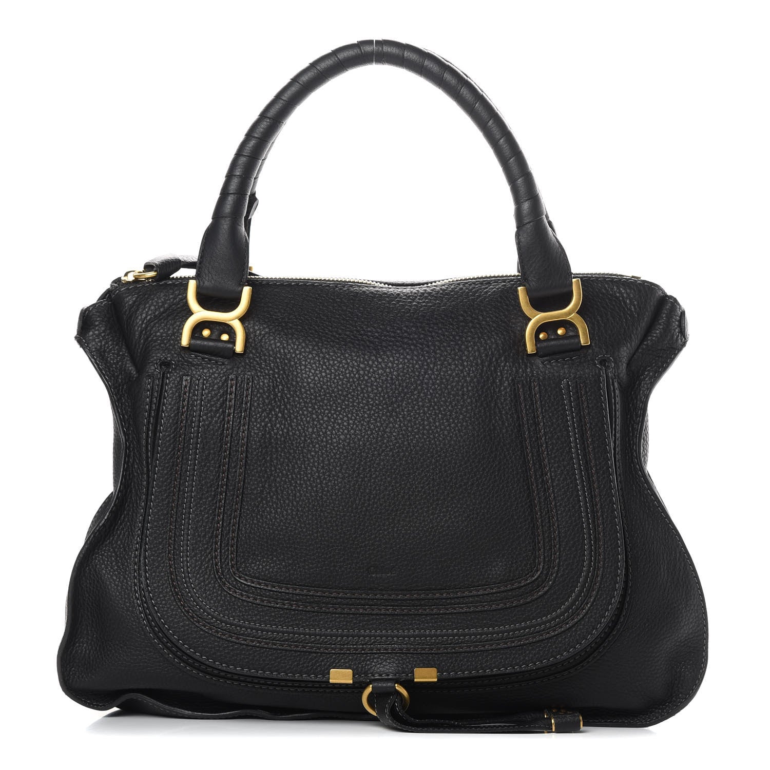 Chloe Calfskin Large Marcie Satchel Black 1 of 12