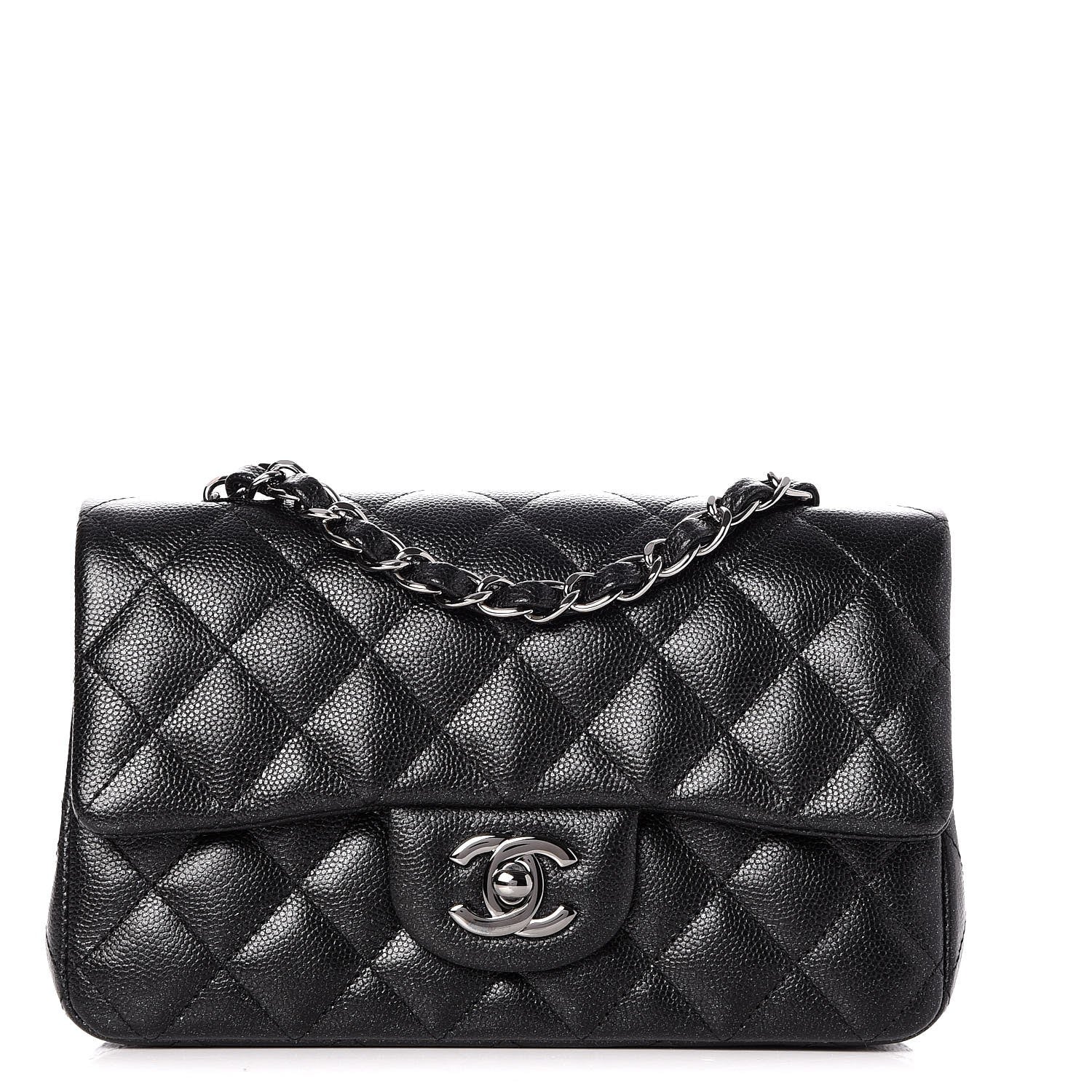 Chanel Iridescent Caviar Quilted Mini Rectangular Flap Black 1 of 7