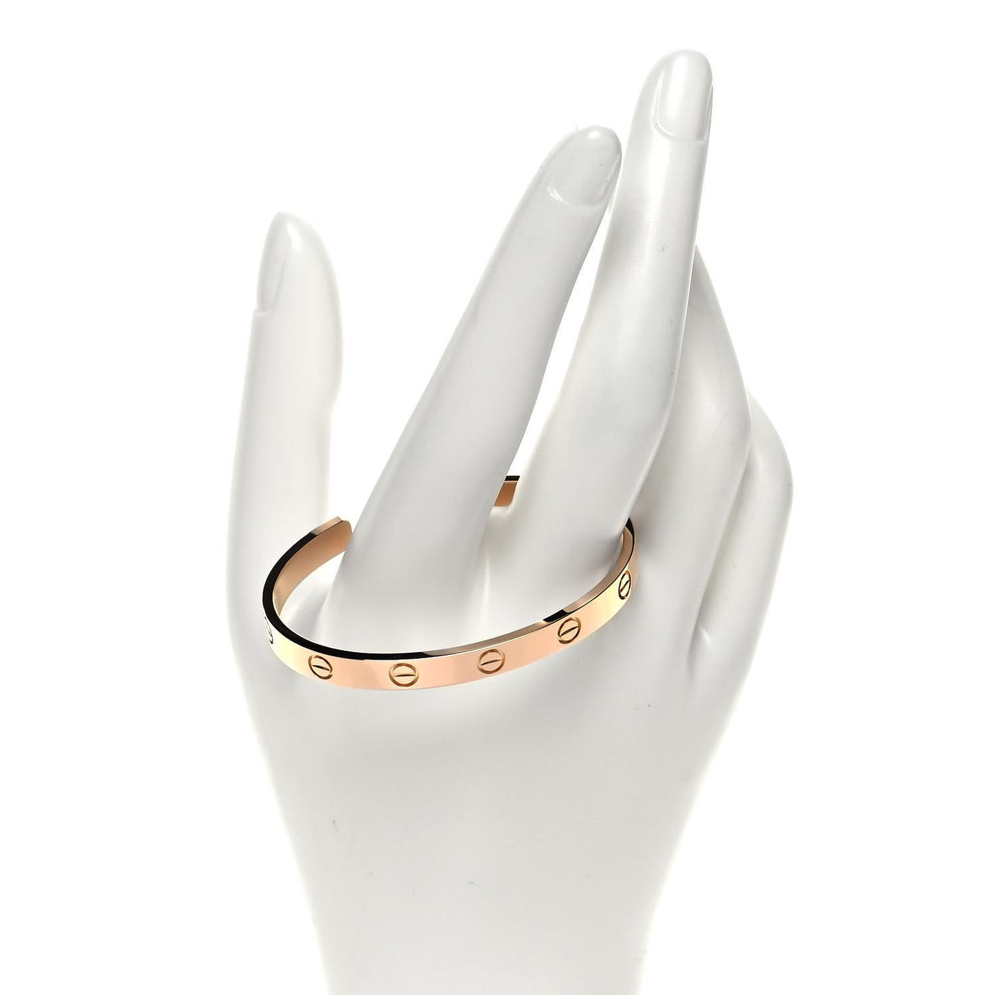18K Pink Gold LOVE Cuff Bracelet 16