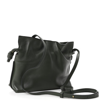 Loewe Calfskin Mini Flamenco Knot Clutch Dark Khaki 3 of 9