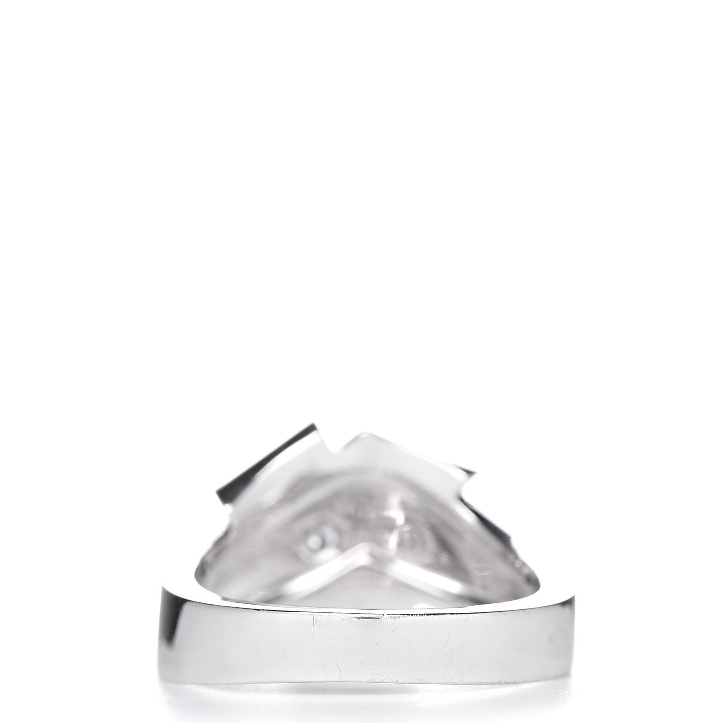 18K White Gold Diamond Knot Ring 51 5.75