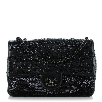 Chanel Sequin Lambskin Medium Moonlight on Water Flap Black 1 of 8