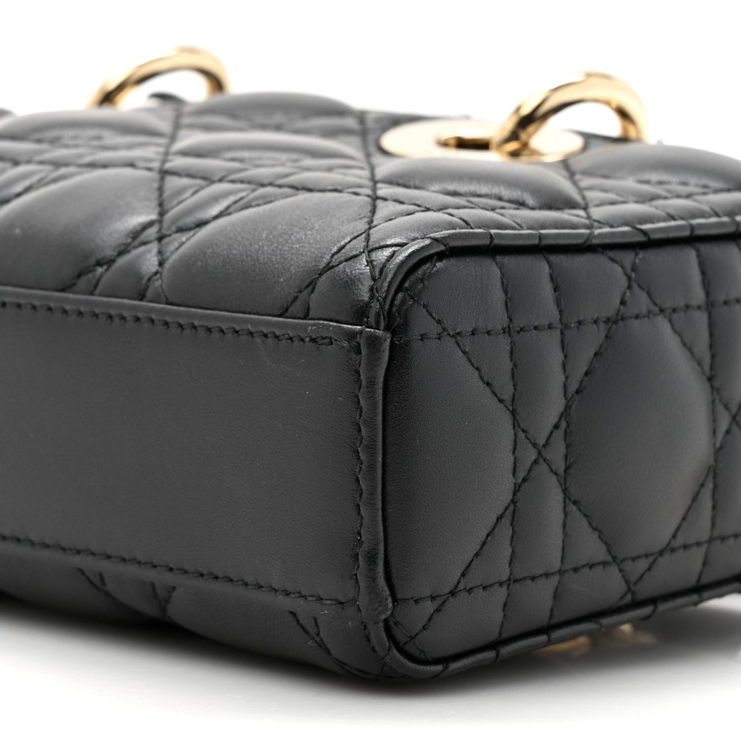 Lambskin Cannage Small Lady D-Joy Black