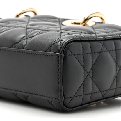 Christian Dior Lambskin Cannage Small Lady D-Joy Black 9 of 11