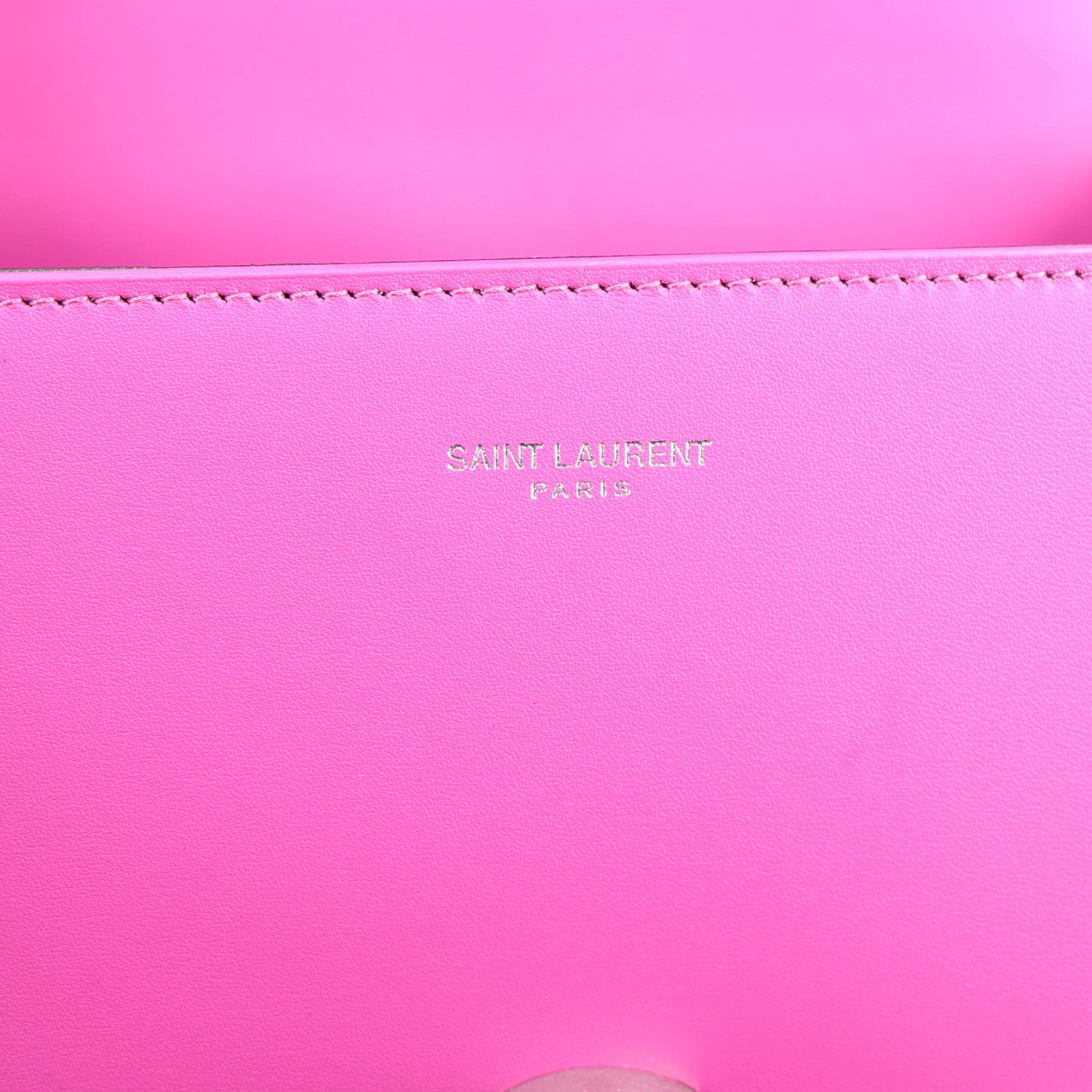 Saint Laurent Calfskin Mini Classic Monogram Cassandra Top Handle Bag Electric Fuchsia 6 of 11