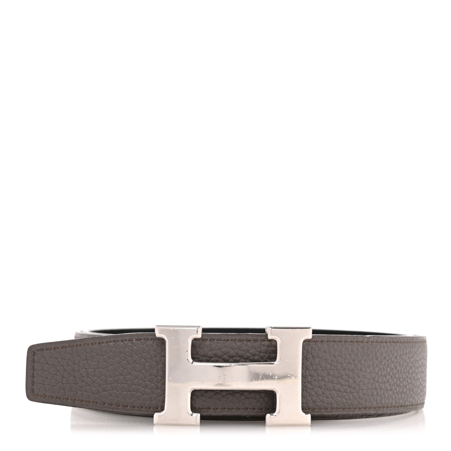 Hermes Box Togo 32mm H Belt 85 34 Black Etain 1 of 6
