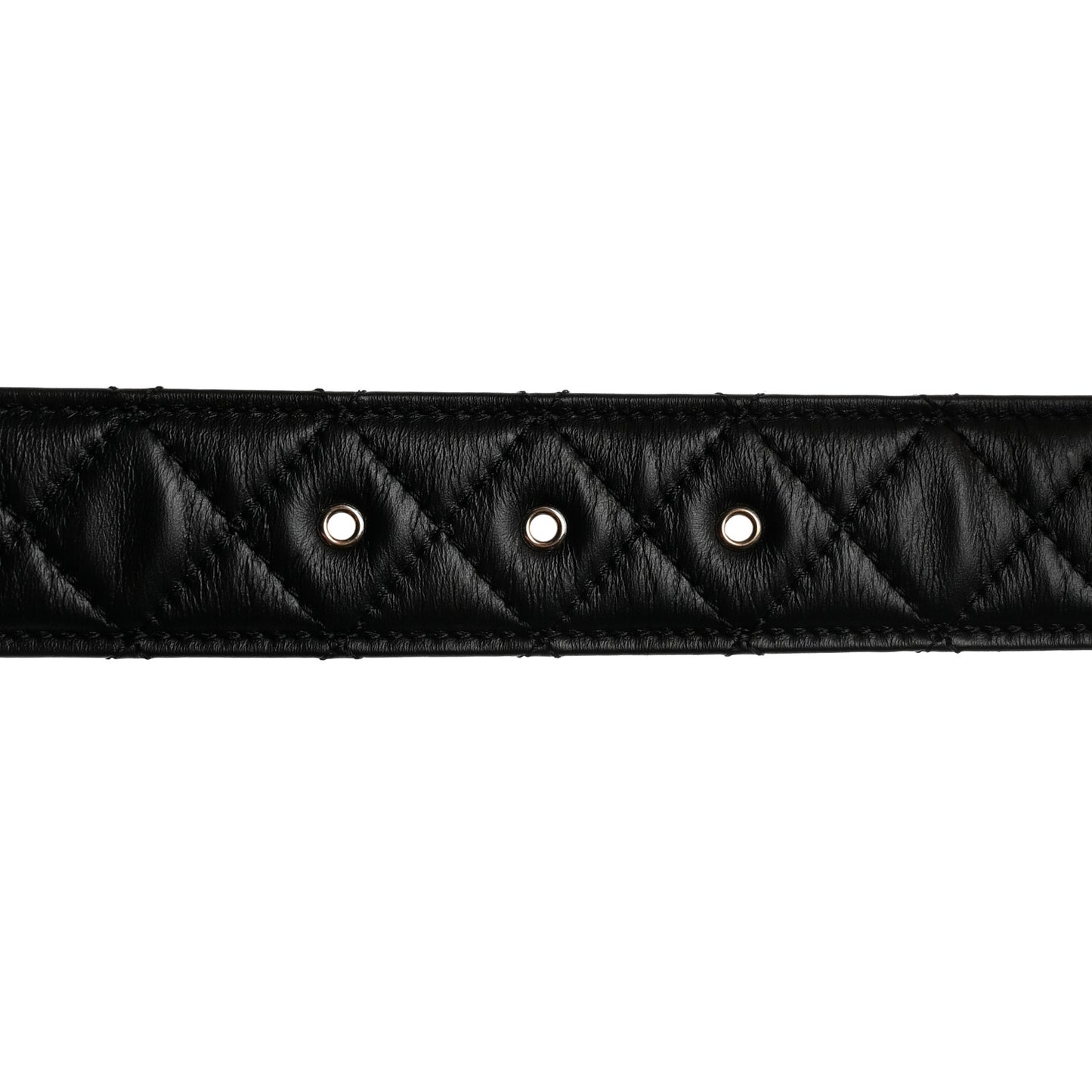 Calfskin Quilted CC Chain Belt 75 30 Black