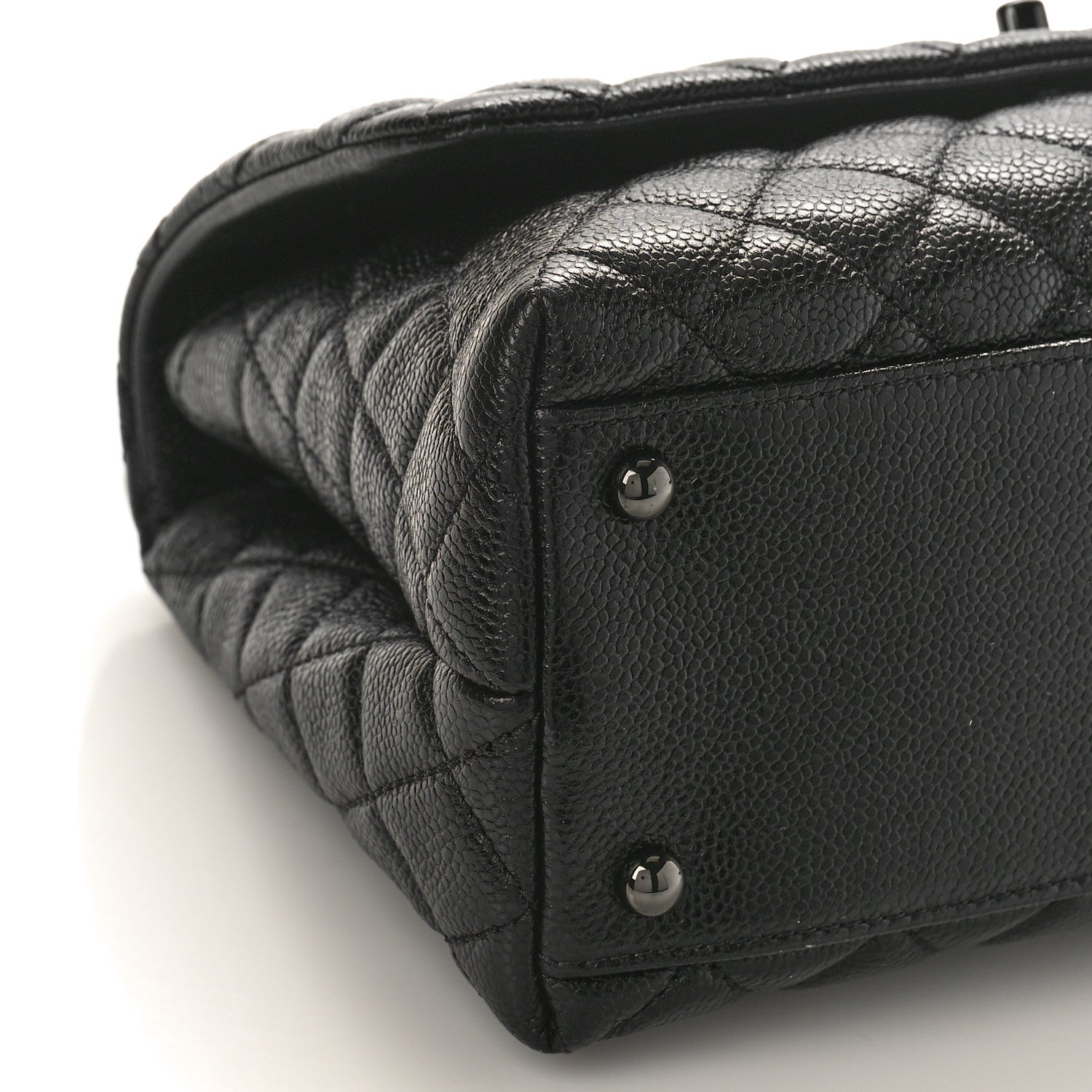 Chanel Caviar Quilted Small Coco Handle Flap So Black 8 of 9