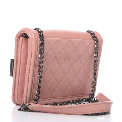 Chanel Lambskin Plexiglass Boy Brick Flap Pink 2 of 10