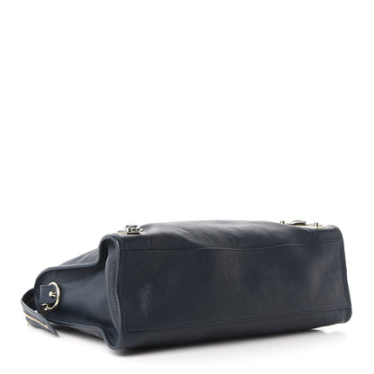 Balenciaga Chevre Gold Metallic Edge Hardware City Bleu Paon 5 of 12