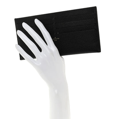 Louis Vuitton Calfskin Felicie Chain Wallet Card Holder Insert Black 2 of 7