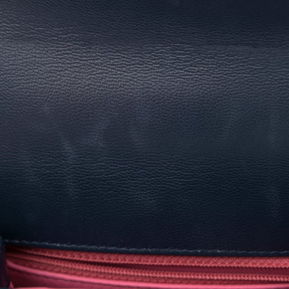 Chanel Goatskin Quilted Extra Mini Rainbow Coco Handle Flap Navy Blue 12 of 12