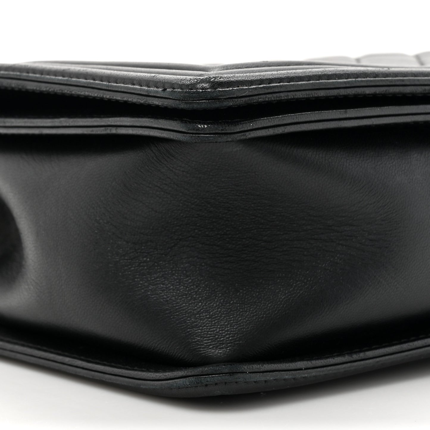 Lambskin Quilted New Medium Boy Flap Black