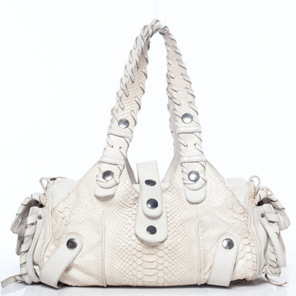 Chloe Python Silverado Shoulder Bag White 1 of 10