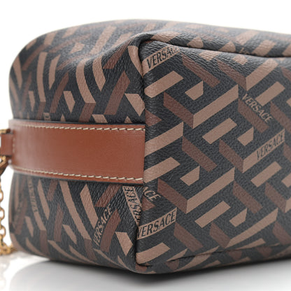 Versace Coated Canvas La Greca Signature Mini Bag Black Carmel 8 of 9